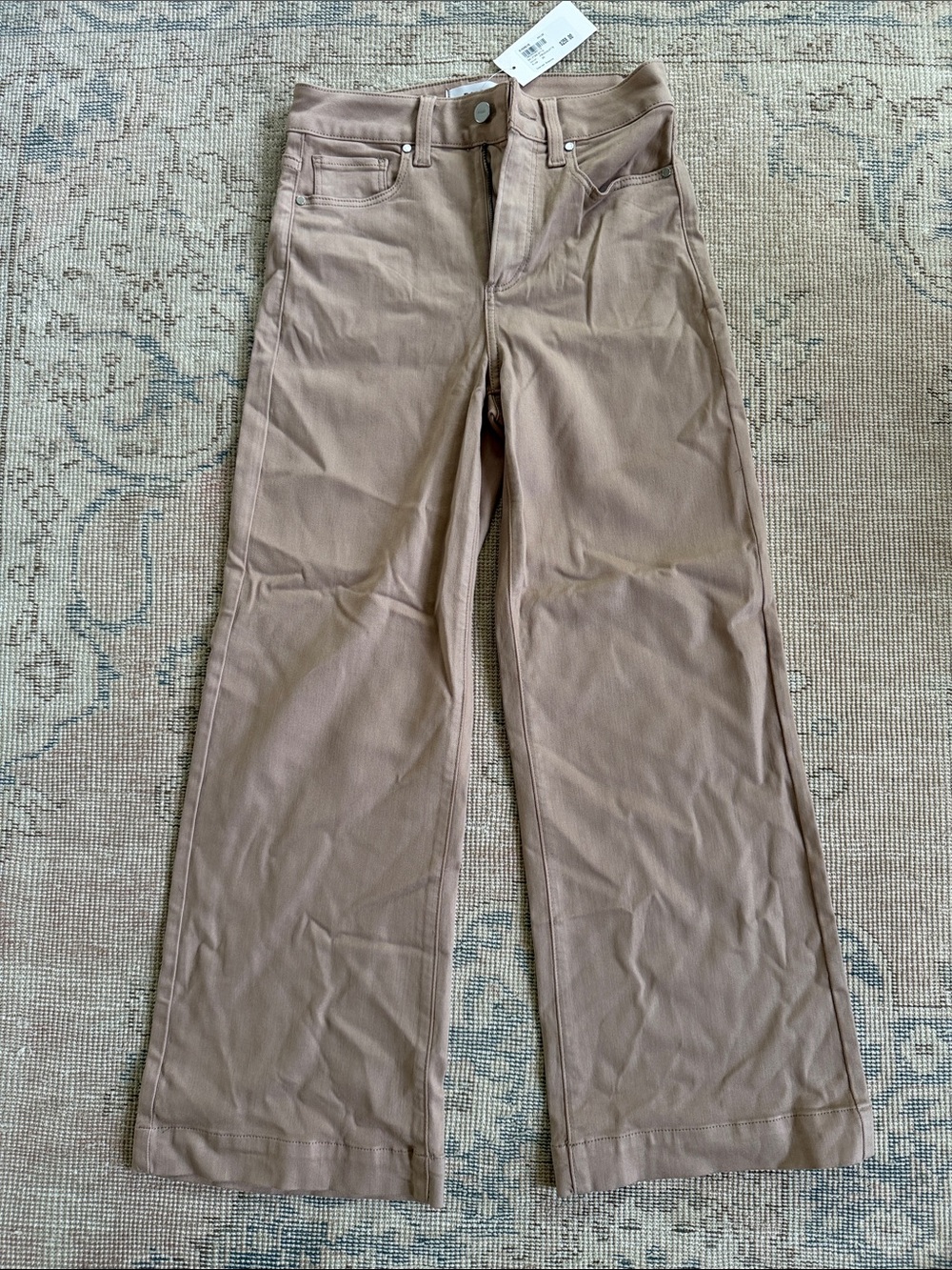PAIGE Anessa Wide-Leg Crop, size 25, color: French latte, NWT